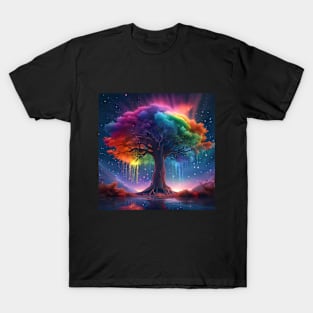 Rainbow Color Tree T-Shirt